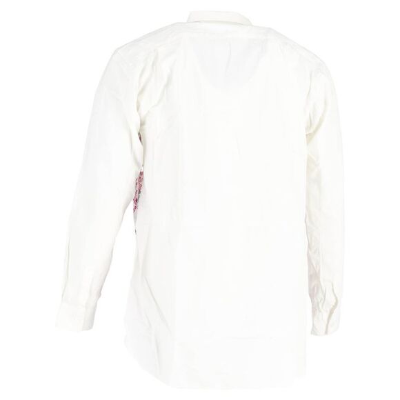 Comme Des Garçons Printed Long Sleeve Shirt in White Cotton - Picture 3 of 6